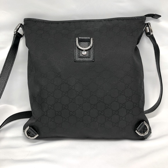 Gucci Bags Gucci Black Nylon Messenger Bag Poshmark